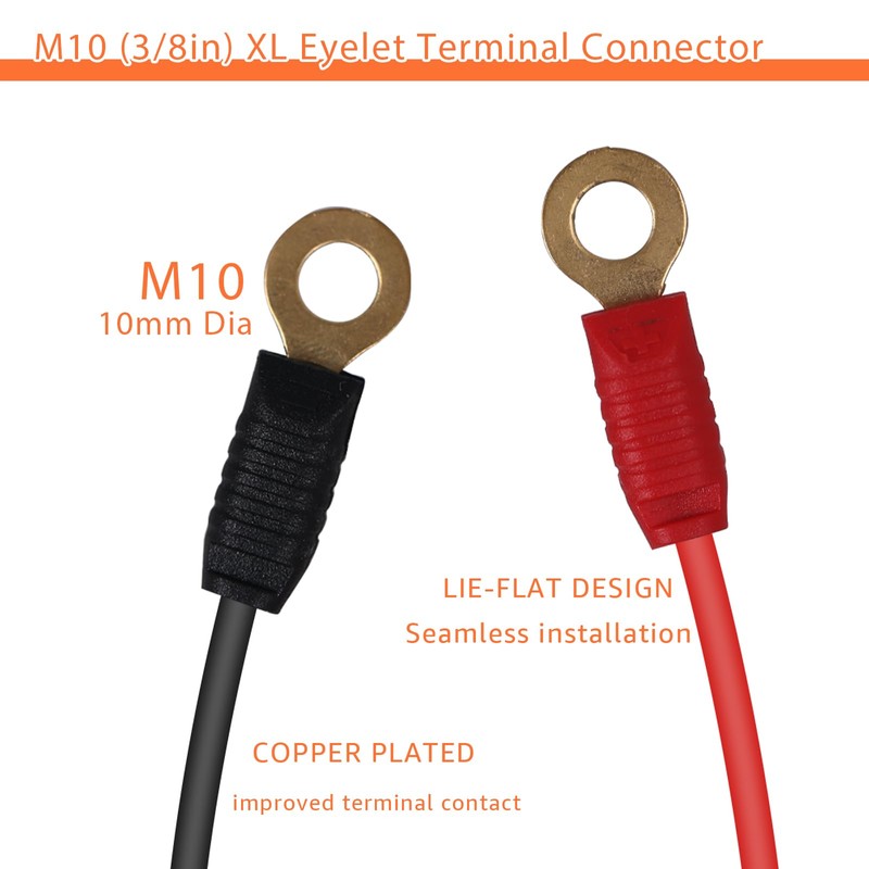 (2 packs) Compatible with NOCO GC008 X-Connect battery harness, M10