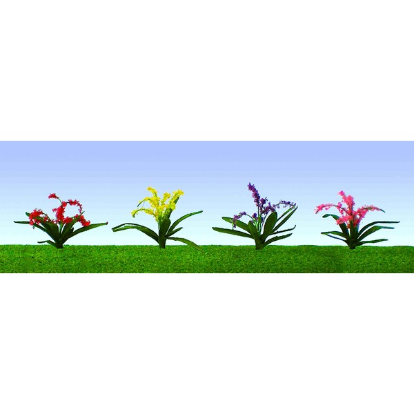 JT Flower Plants Assorted, 3/4", O-Scale, (30 pack)