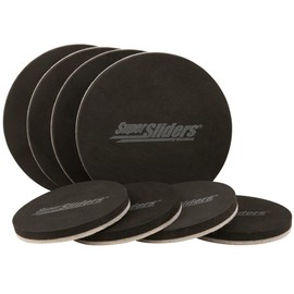 Super Sliders Assorted Reusable Sliders & Self-Stick Felt Furniture Pads for Effortless Moving and Protection of Hardwood, Laminate, and Tile Surfaces, Beige (36)