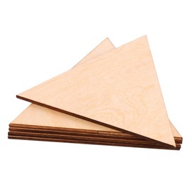 Unfinished Wooden Craft Pieces - 15pcs Triangles & Slices - DIY Arts & Crafts Supplies - 10cm