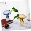 Mipcase 2 Pcs Mushroom Glass Vases Creative Hydroponics Plant Containers