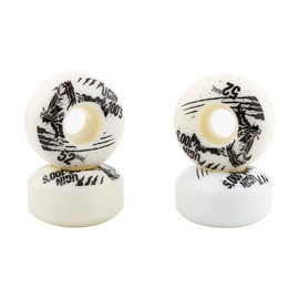 Skateboard Wheels, Classic Series High Performance Skateboard Wheel Durable PU Cruiser Longboard Skateboard Wheels(White)