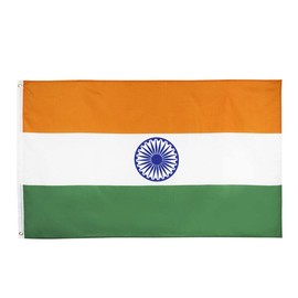 3x5 Foot Large Indian Flag Heavy Duty Outdoor Indian National Flags Polyester with Brass Grommets 90x150cm, Fade-Resistant, Indoor/Outdoor Use
