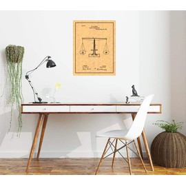 Scales of Justice Patent Print with Border (8" x 10") M10760