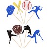 24 piezas de adornos para magdalenas de béisbol, jugadores de