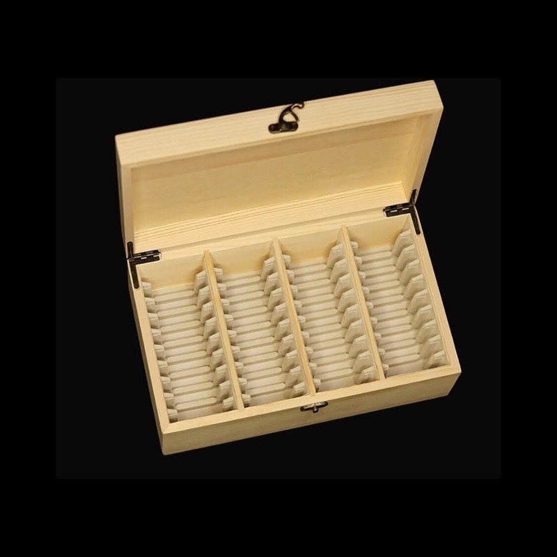 Wooden Storage Display Box Container Collections Case Fit 40PCS Graded