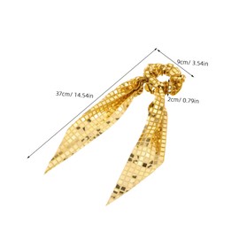NOLITOY Bow Hair Accessories for Women Stylish Sequin Glitter Scrunchies Elegant Ribbon Streamers for Weddings Vacations and Cosplay Events