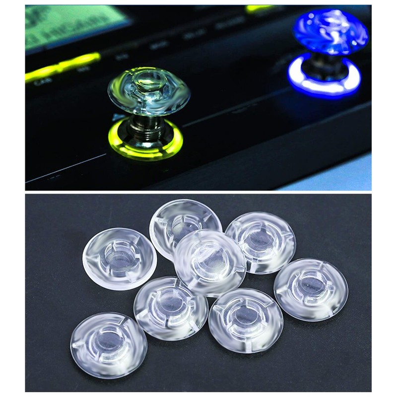 10Pcs Guitar Effect Pedal Footswitch Topper ABS Clear Single Pedal