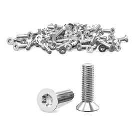 ORTAVA Countersunk Screws M3 x 10 mm, M3 Countersunk Screws Torx 304 Stainless Steel, Countersunk Head Screws with Hexalobular Socket/Torx (ISR/TX) According to ISO 14581 / DIN 965, for Machines,