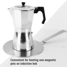 9.45inch Stainless Steel Induction Adapter Plate Heat Diffuser for Induction Electric Gas Glass Cooktop
