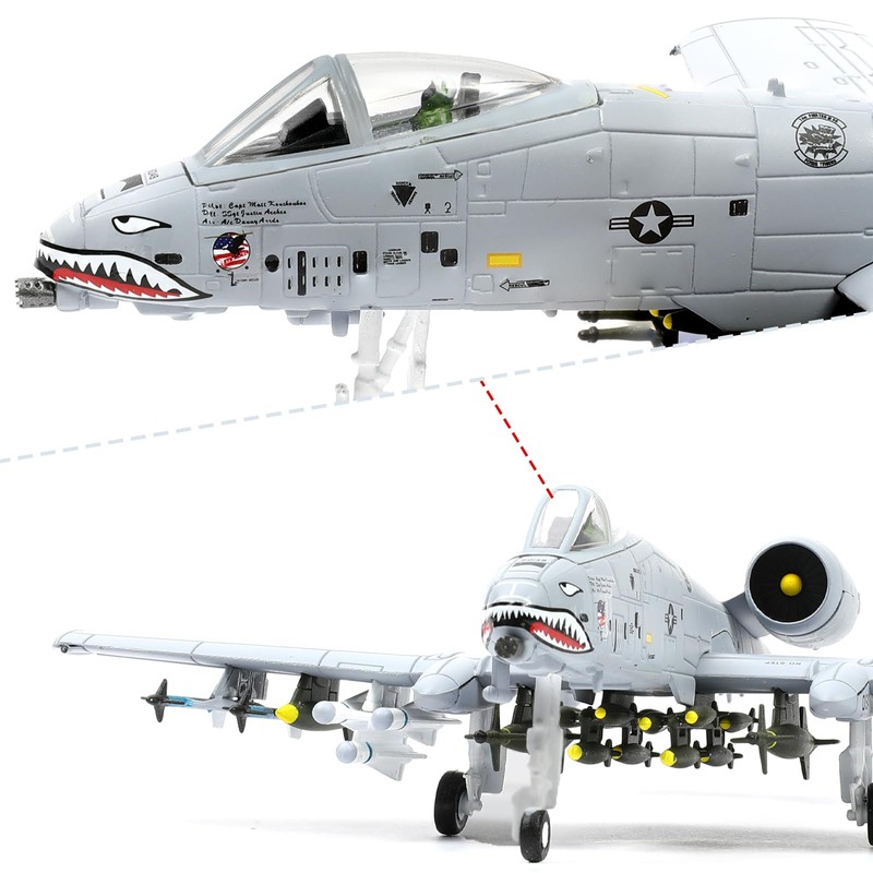 NUOTIE 1/100 A-10 Attack Pre-Build Diecast Metal Aircraft Model Kits