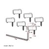Alnicov Electric Bass Guitar Headless String Nut Set，with 1 Wrench