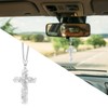 Bling Car Rear View Mirror Accessories Hanging Pendant,Cross Crystal Rhinestone