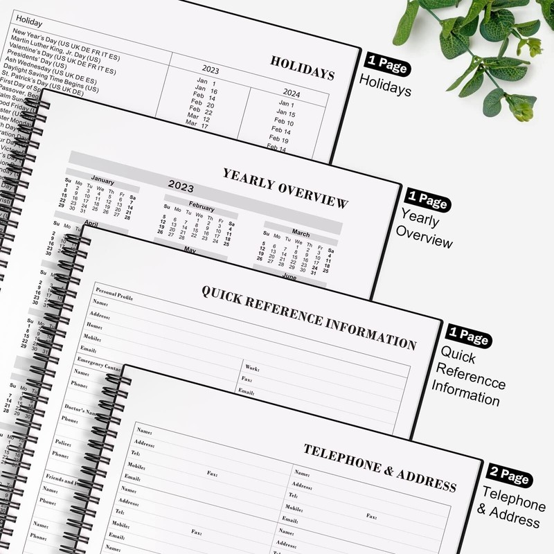 Asten Planner Undated, Asten Daily Planner Agenda with To Do