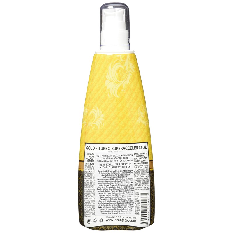 Oranjito Gold Turbo Max Effect Superaccelerator Solarium Cosmetics Pack of