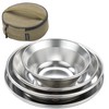 CAMPING MOON S395-2S Tableware, Camping Plate, Stainless Steel Tableware Set,