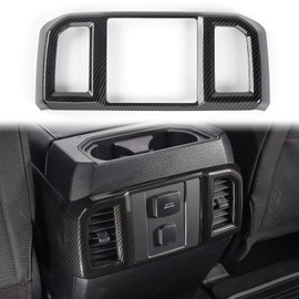 Voodonala for F150 ABS Carbon Fiber Rear Air Conditioning Vent Panel Trim for 2016-2019 Ford F150, 1pc
