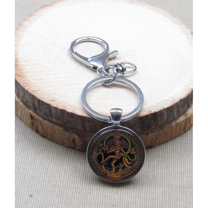 Key Ring / Bag Jewellery Hindu God Shiva Buddhist Silver