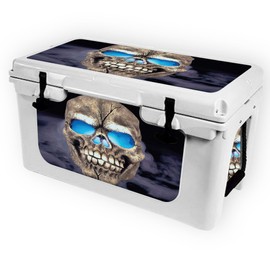 MightySkins (Cooler Not Included) Skin Compatible with RTIC 45 Cooler (2017 Model) - Psycho Skull | Protective, Durable, and Unique Vinyl Decal wrap Cover | Easy to Apply | Made in The USA