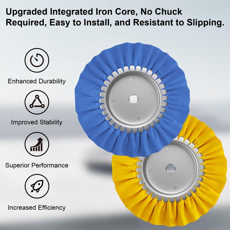 RoamRider 8” Airway Buffing Wheel Kit - 11-Piece Metal Polishing