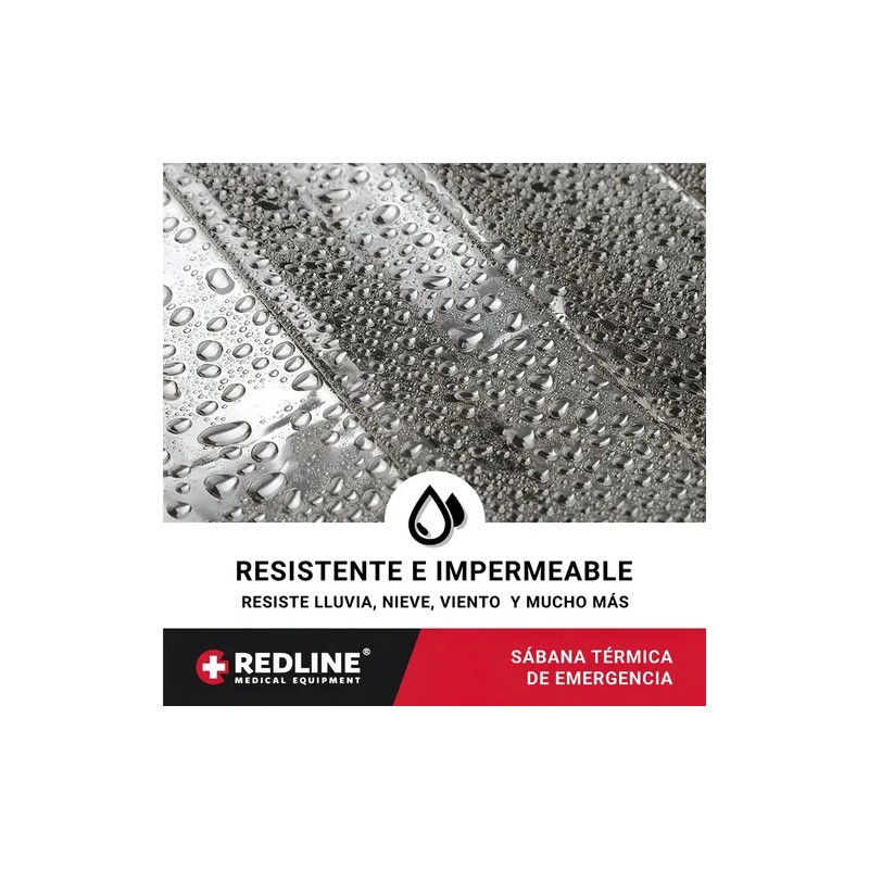 Sábana Térmica Aluminio Redline RL-EBL01 Pack 24 Manta Emergencia Impermeable
