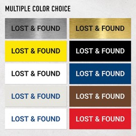 Lost and Found Sign, Engraved, 3x9 Inches, Indoor/Outdoor Use, Made in USA