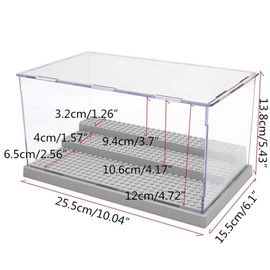 Stecto Display Case Mini Figure Action Figures Blocks Plexiglass Dustproof Display Case 3 Levels Transparent Plate Display Case Display Case Gifts Children