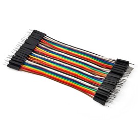 Chanzon 40pcs 10cm Male to Male Header Jumper Wire Dupont Cable Line Connector 40 pin Ribbon Solderless Multicolored for Arduino Raspberry pi Electronic Breadboard Protoboard PCB Board