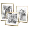 AceList Set of 3 Glass Photo Frame Collection Simple Metal