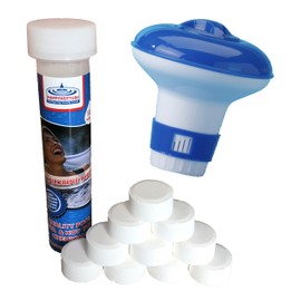 Happy Hot Tubs Small Dispenser With 10 Ultimate Chlorine Tablets 20g