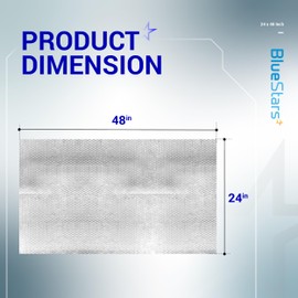 [Tape Included] BlueStars 16PCS 6mm Garage Door Double Bubble Insulation Sheet 24”x48” Insulation Panels for Garage Attics Walls - Reflective Aluminum Radiant Barrier Thermal Insulation Shield