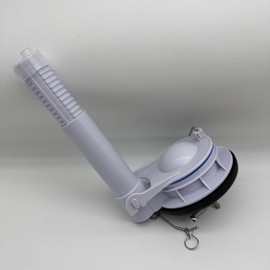 3-Inch Flush Valve for One Piece Toilets,Universal Adjustable Toilet Flush Valve Repair Kit - with Toilet Flapper and Adjustable Chain, Gray