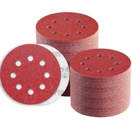 TWSTYFAL Schleifpapier 125mm Klett 80 K?rnung, 8 Loch Schleifscheiben 125mm Rund Klett fr Exzenterschleifer by TWSTYFAL (80 Stck)