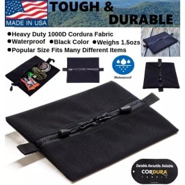 Unbranded 8x6" Black Tactical 1000D CORDURA Waterproof Utility Camping Gear Storage Bag