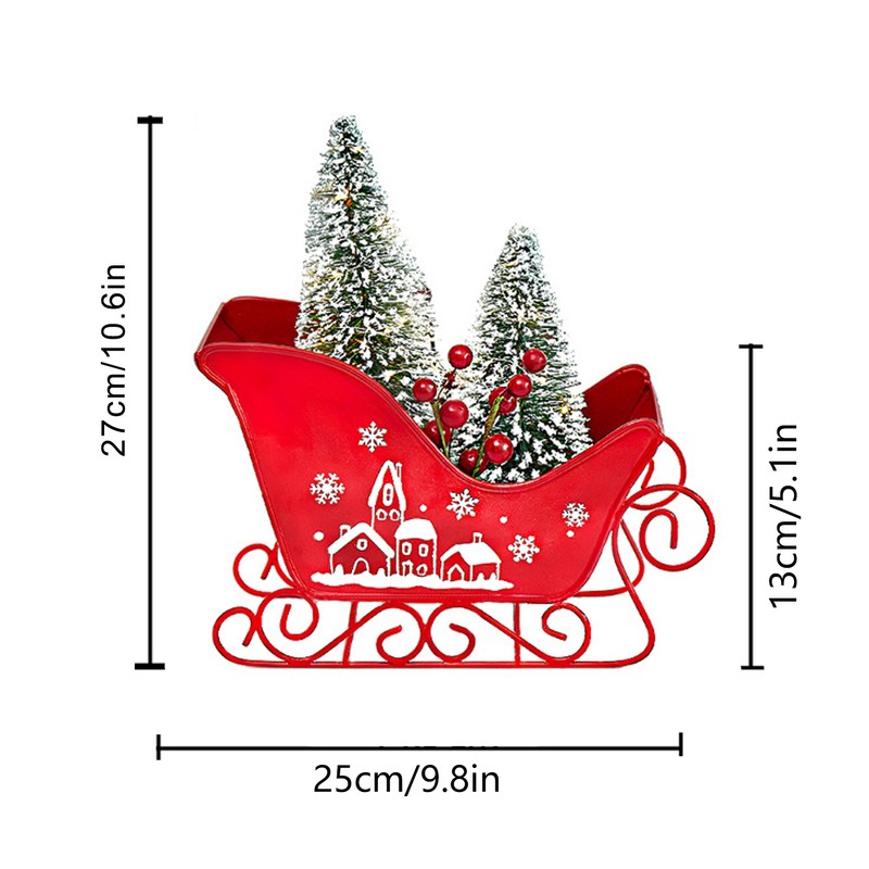 Mini Elk Sled Decoration Christmas Decorations Sleigh Car