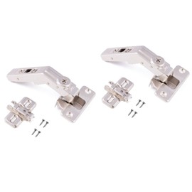 Blum Inc. 79T8500 Clip Top Full Overlay Screw-On Bi-Fold Cabinet Door Hinges with 60-Degree Opening Angle and Self Close Function, Nickel Plated