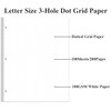 3-Hole Dotted Paper Refills, Letter Size 100Sheets / 200Pages Loose-Leaf