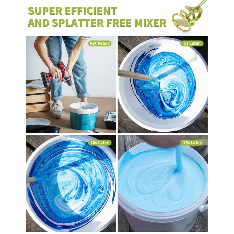 Paint Mixer for Drill, Paint Stirring Drill Attachment for 1-5