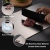 Qikuver Titanium Chopping Boards, Stainless Steel Chopping Board, Double-Sided Food