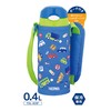 Thermos Straw Bottle 400ml Blue Green for Children School Use