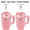 Labulabla 40oz Stainless Steel Insulated Tumbler with Flip Straw, 2-in-1