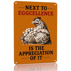 8x12 Inch Aluminum Chicken Coop Signs - Funny Outdoor Chicken Signs for Coop, Farmhouse Kitchen Decor, Vintage Wall Decor, Funny Gifts for Chicken Owners, Home & Kitchen Decor Accessories