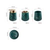 3 Piece Painted Ceramics Creative Bathroom Accessories Set Durable Includes