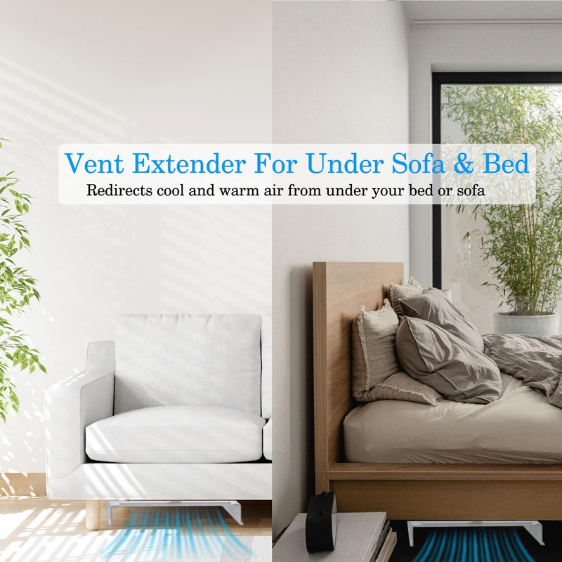 Magnetic Air Vent Extender for Under Furniture Floor Vent Deflector