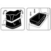 Ohe Toilet Storage Dust Box White Vertical 30 x Horizontal