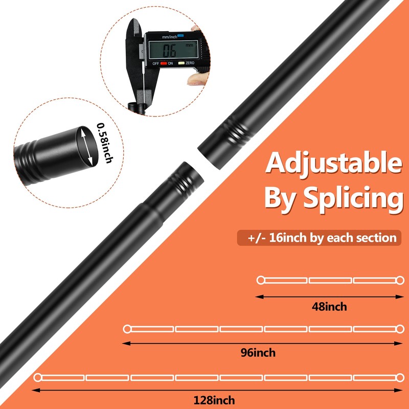 Curtain Rods No Drilling for Windows Set 30 to 45