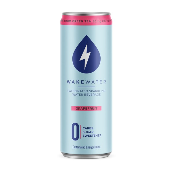 WakeWater Caffeinated Sparkling Water Grapefruit 355 mL
