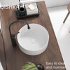 Round Vessel Sink 14 Inch Above Counter - White Ceramic