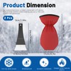 Huakaile 2 Pieces Ice Scraper with Glove, Windshield Scraper &