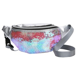 VALICLUD Shoulder Bags for Women Fashion Waist Bags Belt Bag Sequin Waist Bag Travel Hiking Running Waist Bag for Women, Holographic